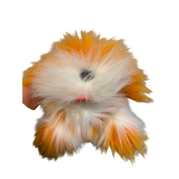 Applause Barkley Plush Orange RARE White Fluffy Stuffed Animal 1995 Sesame St.